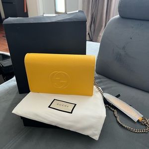 New Gucci small yellow bag